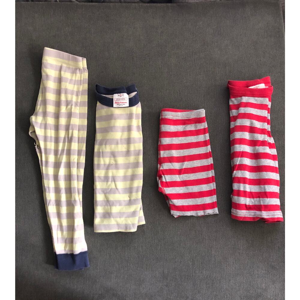 Bundle 2 Hanna Andersson play condition pajama sets red gray green gray stripe
